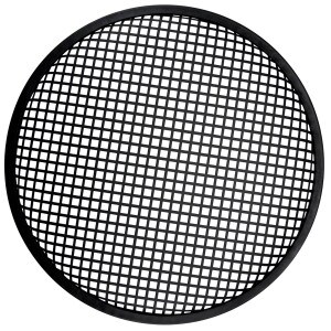 15" Waffle Style Black Steel Speaker Grille with Rubber Edge
